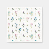 Little Wildflower Bridal Baby Shower Paper Napkins (Front)