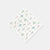 Little Wildflower Bridal Baby Shower Paper Napkins (Corner)