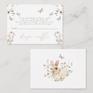 Little Wildflower Butterfly Girl Baby Shower Enclosure Card