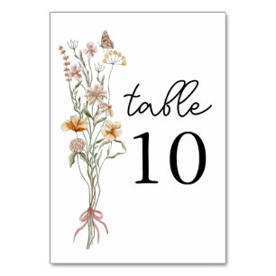 Little Wildflower Floral Baby Shower  Table Number
