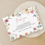 Little Wildflower Floral Baby Shower Thank You Card<br><div class="desc">Little Wildflower Floral Baby Shower</div>