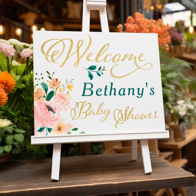 Little Wildflower Floral Baby Shower Welcome Sign (Creator Uploaded)