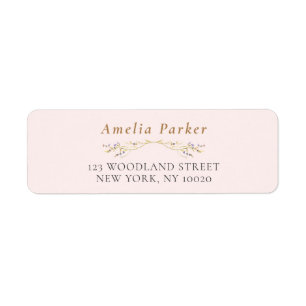 Little Wildflower Floral Pink Return Address Label
