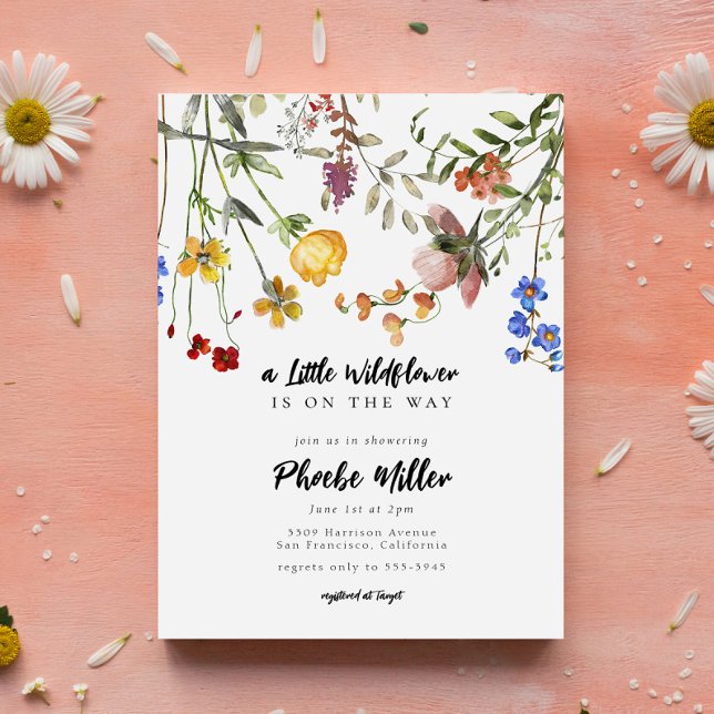 Little Wildflower Flower Garden Baby Shower Invitation (Creator Uploaded)