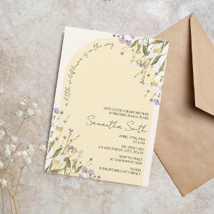 Little Wildflower Girl Baby Shower Arch Boho Invitation