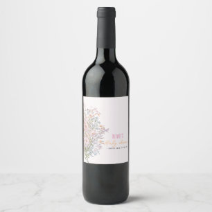 Little wildflower is in bloom wine label