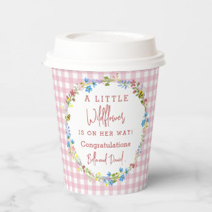 Little Wildflower Is On Her Way - Baby Shower Paper Cups