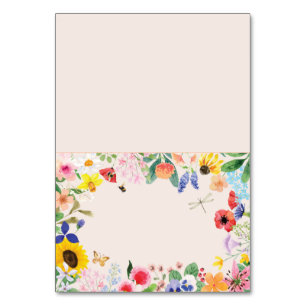Little wildflower mama Bee Baby Shower Place Card