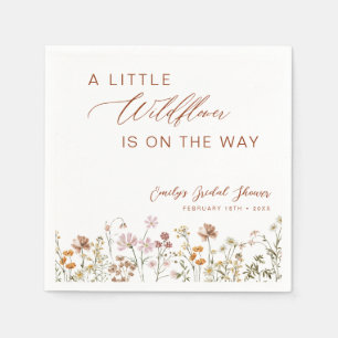 Little Wildflower on the Way Baby Shower Napkin