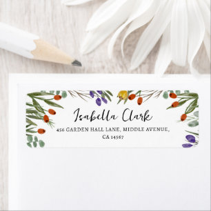 Little Wildflower On The Way Fall Address Return Address Label