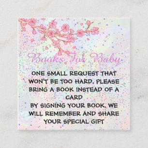 Little Wildflower Soft Pink Girl Baby Shower  Enclosure Card