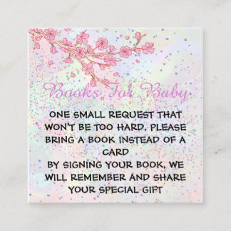 Little Wildflower Soft Pink Girl Baby Shower  Enclosure Card