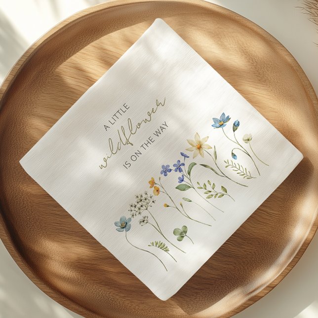 Little Wildflower Spring Floral Baby Shower Napkin (Creator Uploaded)