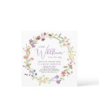 Little Wildflower Watercolor Baby Girl Shower