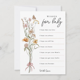 Little Wildflower Wishes for Baby Baby Shower Game Invitation