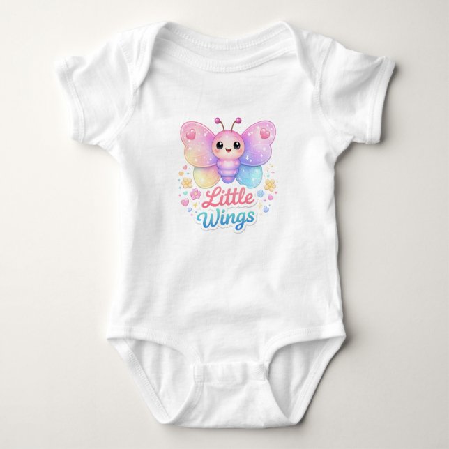 Little Wings Butterfly Baby Bodysuit (Front)