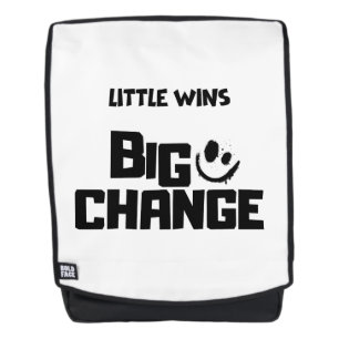 Little Wins Big Change - Motivational Minimalist Backpack