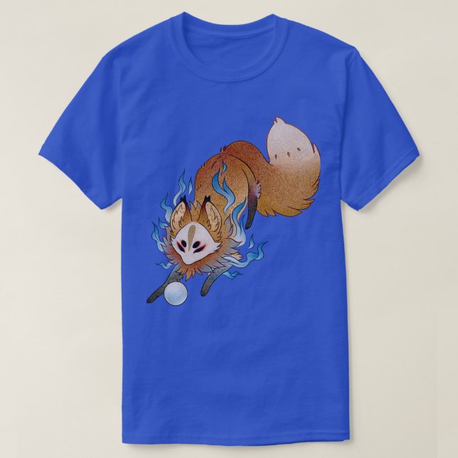 Little Wisp TeaKitsune Fox Yokai T-Shirt (Design Front)