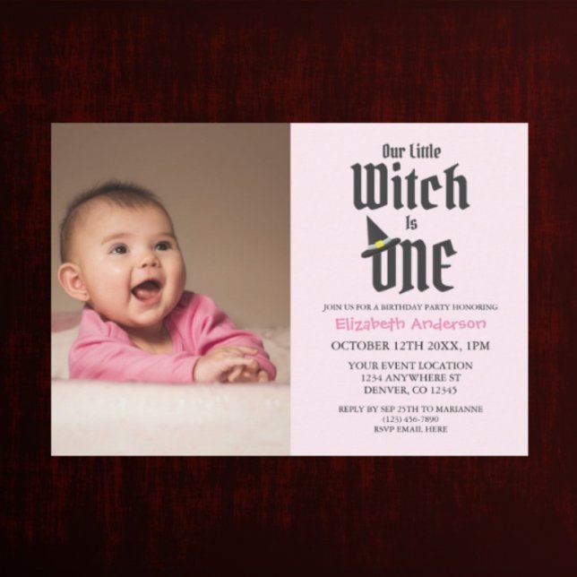 Little Witch 1st Birthday Invitation (Creator Uploaded)
