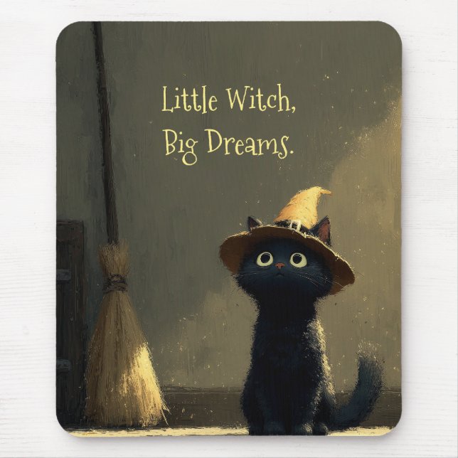 Little Witch, Big Dreams Mouse Pad (Front)