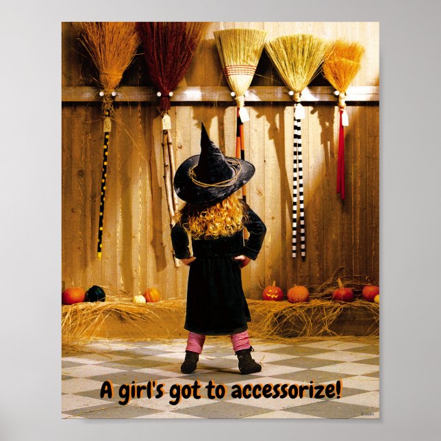 Little Witch Choosing A Broom Poster (Front)