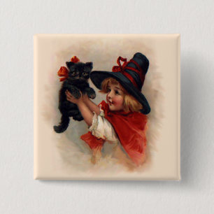 Little Witch Girl 15 Cm Square Badge