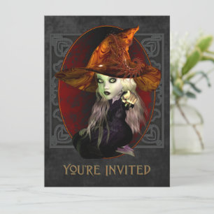 Little Witch Halloween Party X-Large Invitation