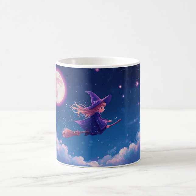 Little Witch Mug | Magical Night Sky Coffee Cup (Center)