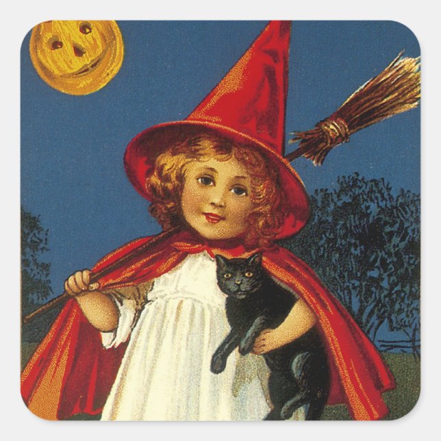 Little Witch Square Sticker (Front)