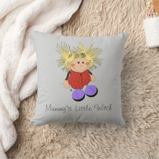 Little Witch Throw Pillow