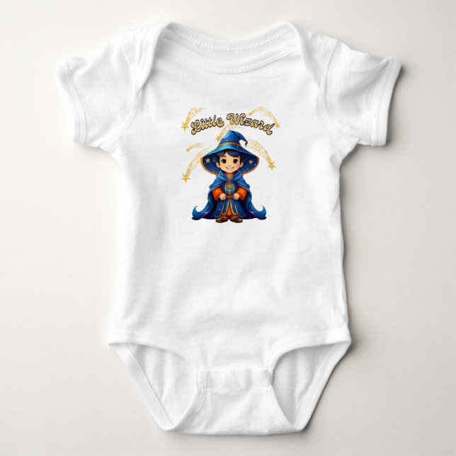 Little Wizard – Baby Halloween Bodysuit (Front)
