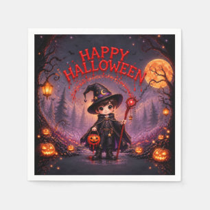 Little Wizard Halloween Party Kids Napkin