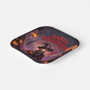 Little Wizard Halloween Party Kids Paper Plate