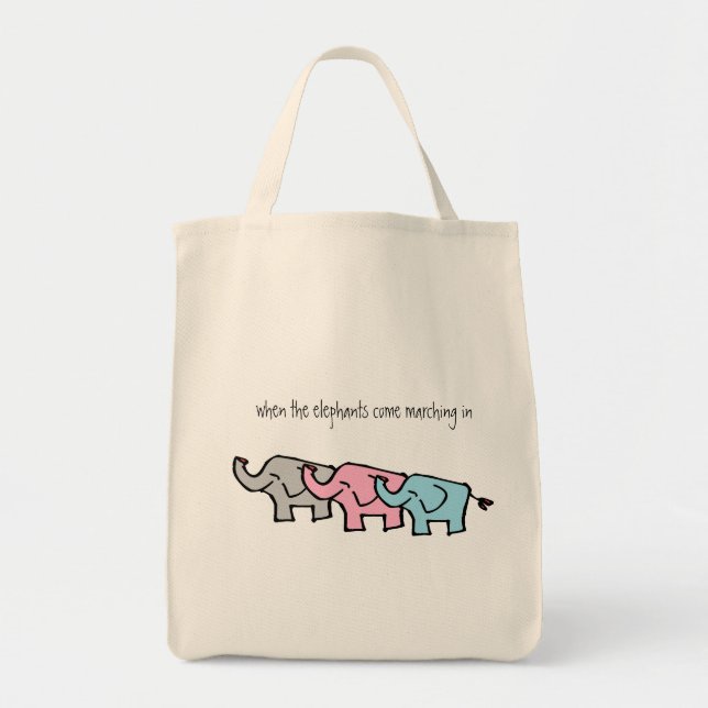 little wobblies elephants tote bag (Front)