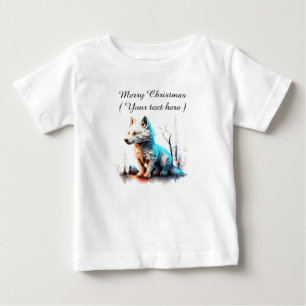 Little Wolf in the Forest Baby T-Shirt