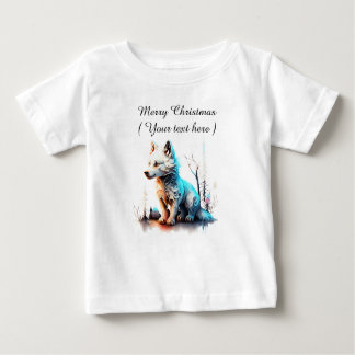 Little Wolf in the Forest Baby T-Shirt