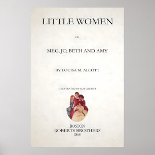 Little Women Book Page Louisa May Alcott Jo March Poster
