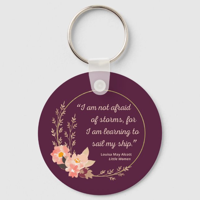Little Women Quote I - Cute Style Key Ring (Front)