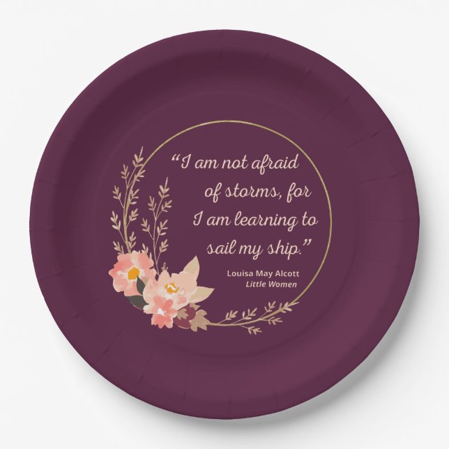 Little Women Quote I - Cute Style Paper Plate (Front)