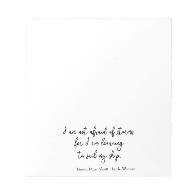 Little Women Quote I - Handwriting Style Notepad (Front)