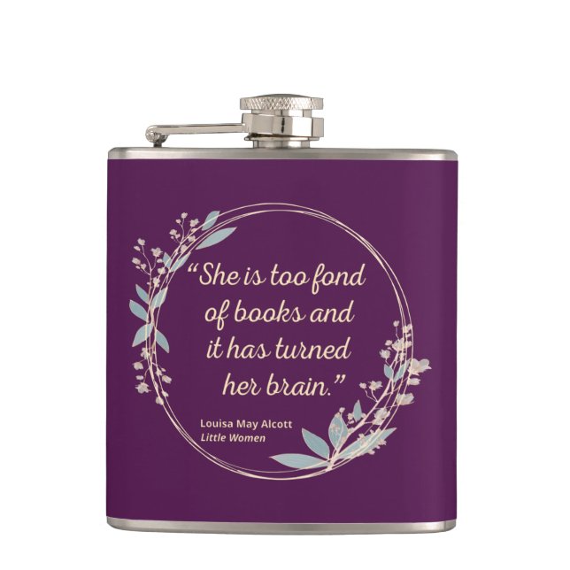 Little Women Quote II - Cute Style Hip Flask (Front)