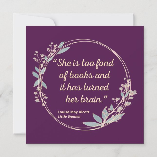 Little Women Quote II - Cute Style Invitation (Front)