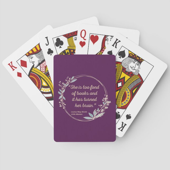 Little Women Quote II - Cute Style Playing Cards (Back)