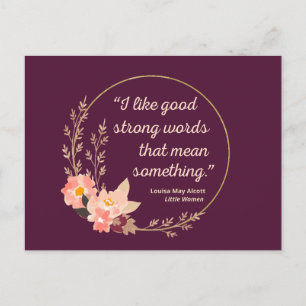 Little Women Quote IV - Cute Style Postcard