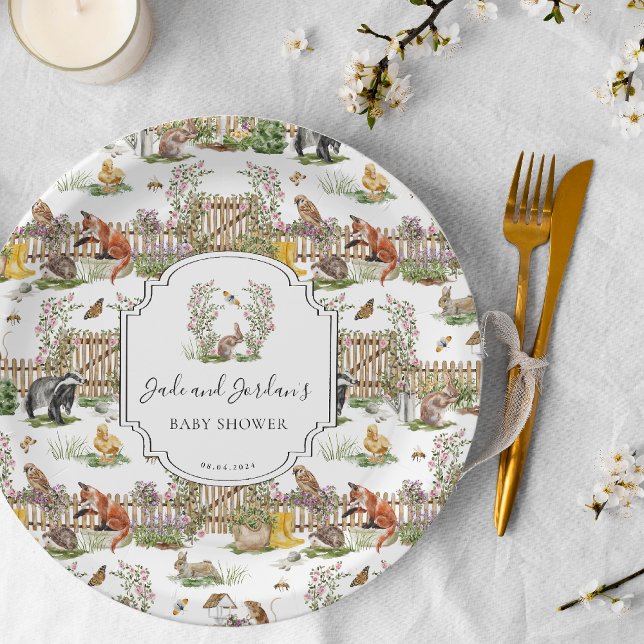 Little Wonders | Spring Garden Baby Shower Paper Plate (Creator Uploaded)