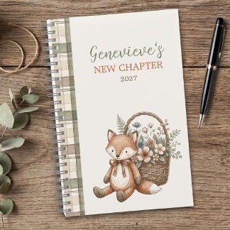 Little Woodland Fox New Chapter Baby Keepsake Notebook