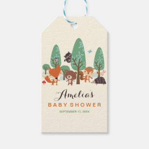 Little Woodland Friends Baby Shower Gift Tags