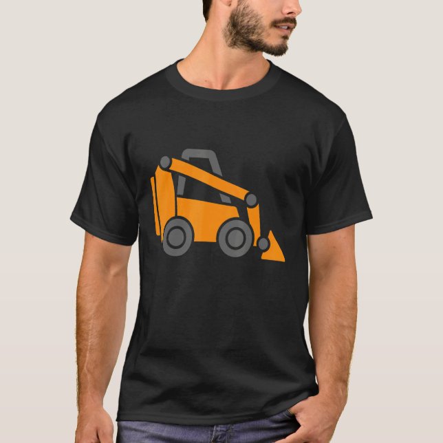 Little Worker Construction Skid Steer Loader Tract T-Shirt (Front)