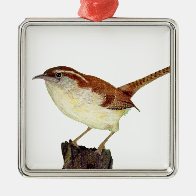 Little Wren Metal Ornament (Front)
