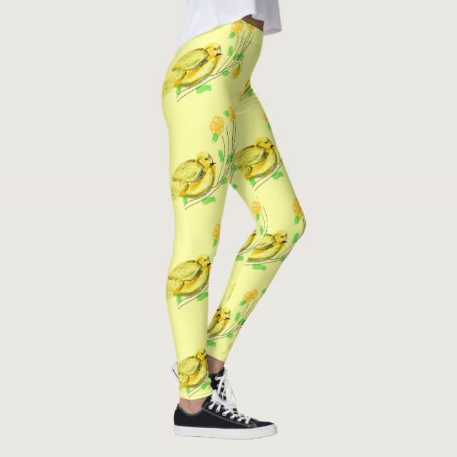 Little Yellow Bird Leggings (Right)